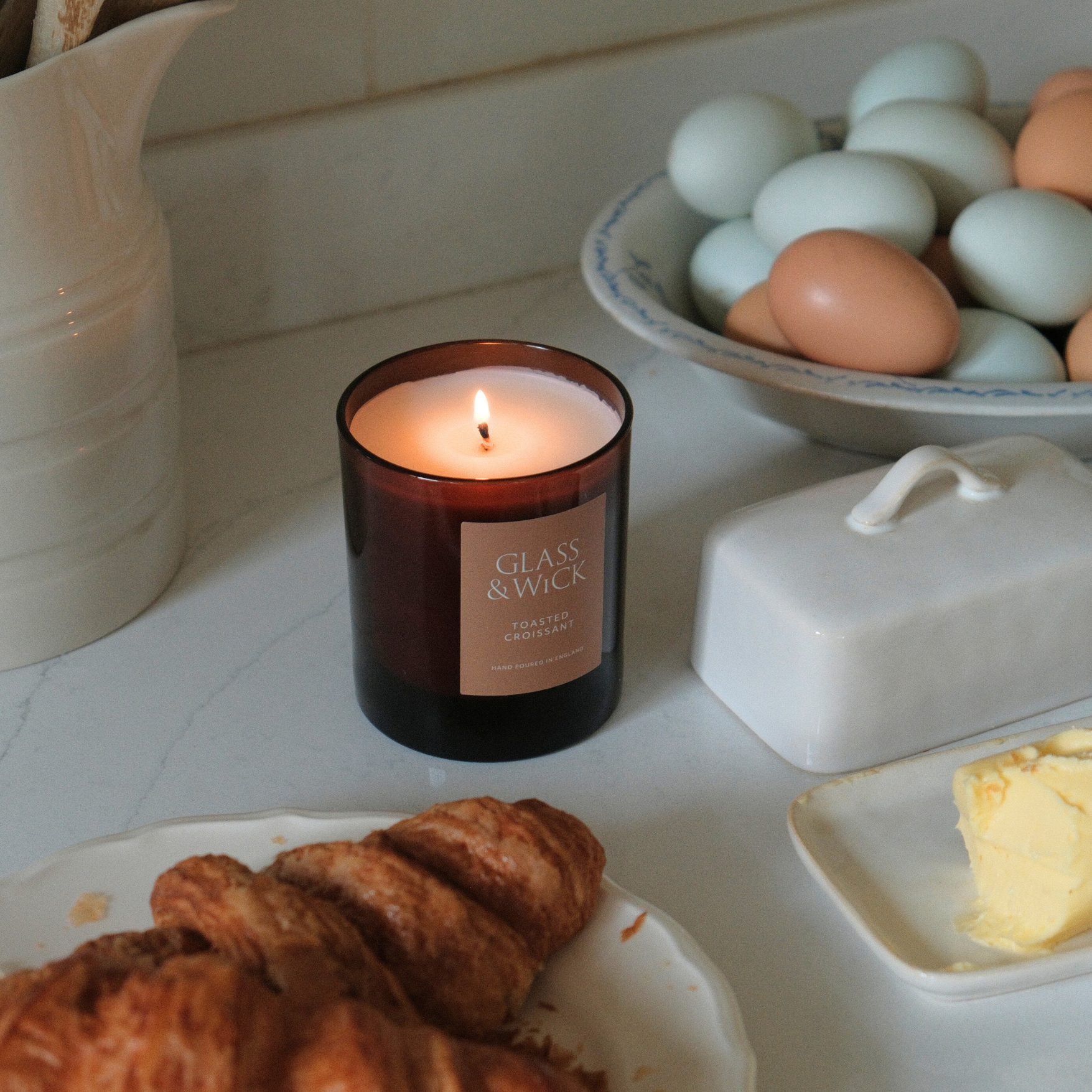 ImperialGlassCompany Candlewick 21点 Toasted Croissant Amber Scented Candle