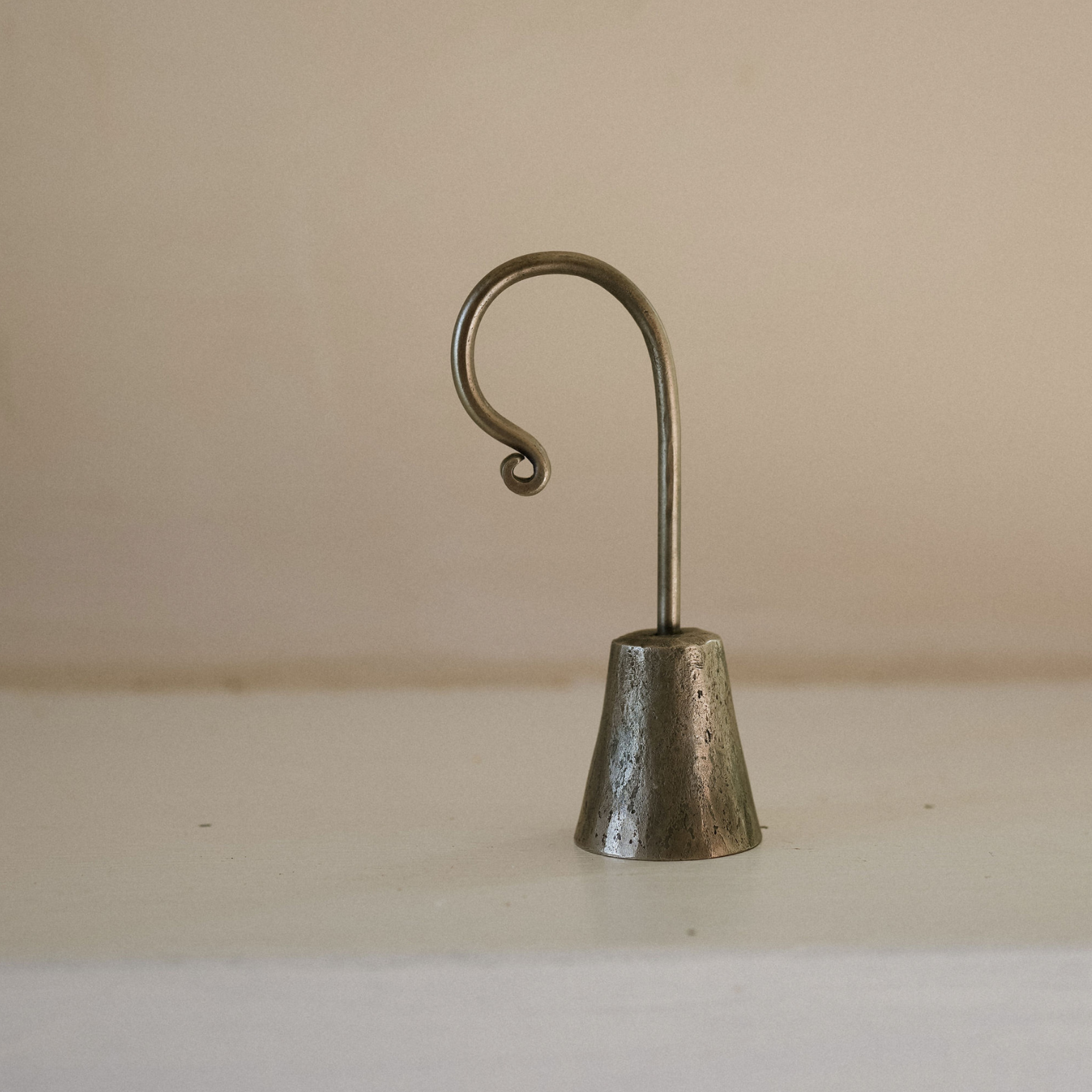 Silver Curved Antique Candle Snuffer (in Cotton bag)
