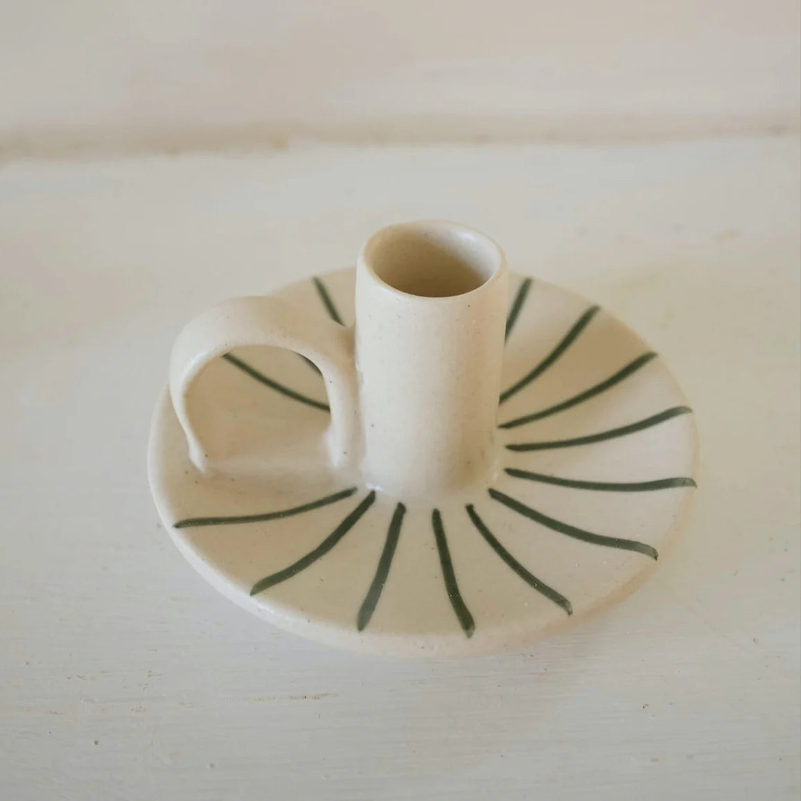 Wee Willy Winkee Candle Holder - Forest Pinstripe