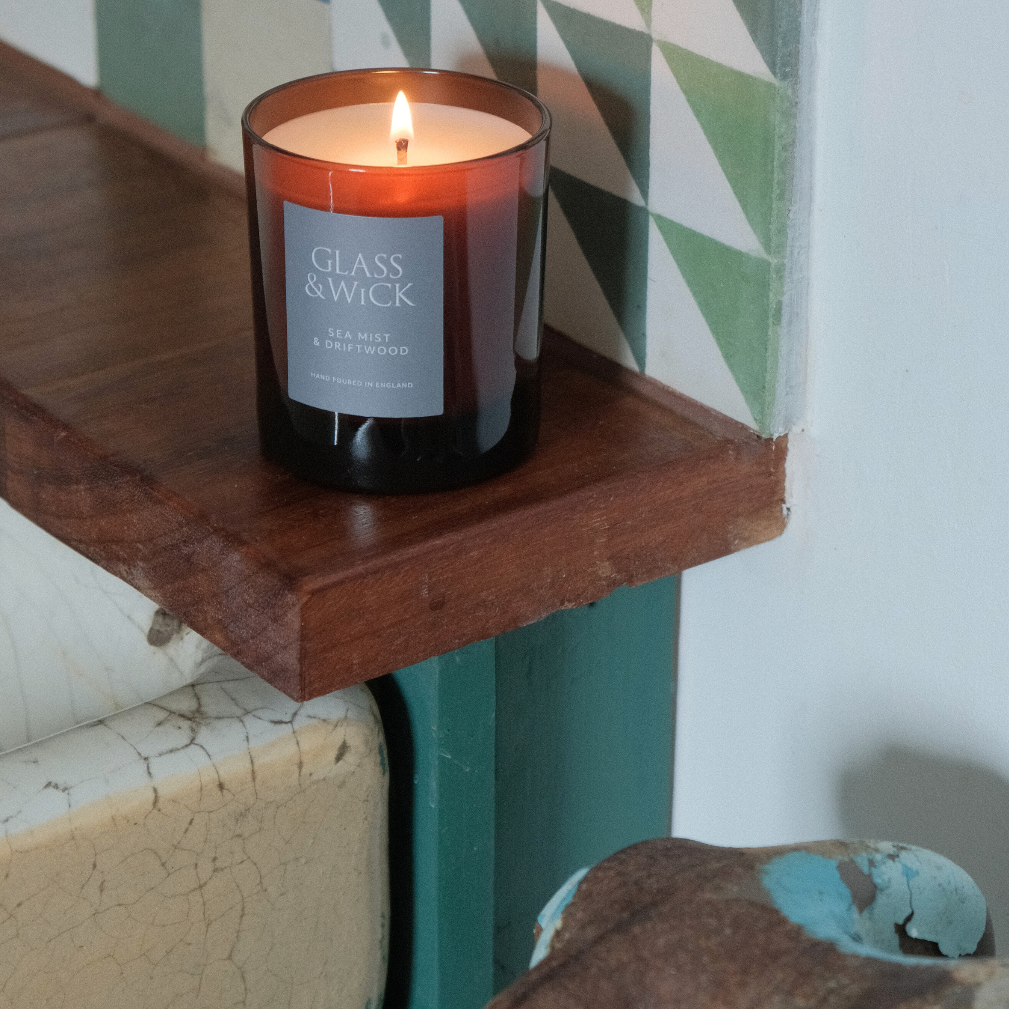 Sea Mist & Driftwood Amber Candle