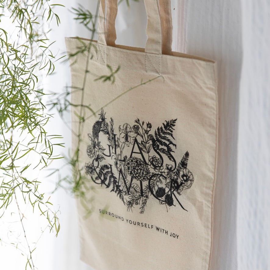 Glass & Wick Small Cotton Tote Bag