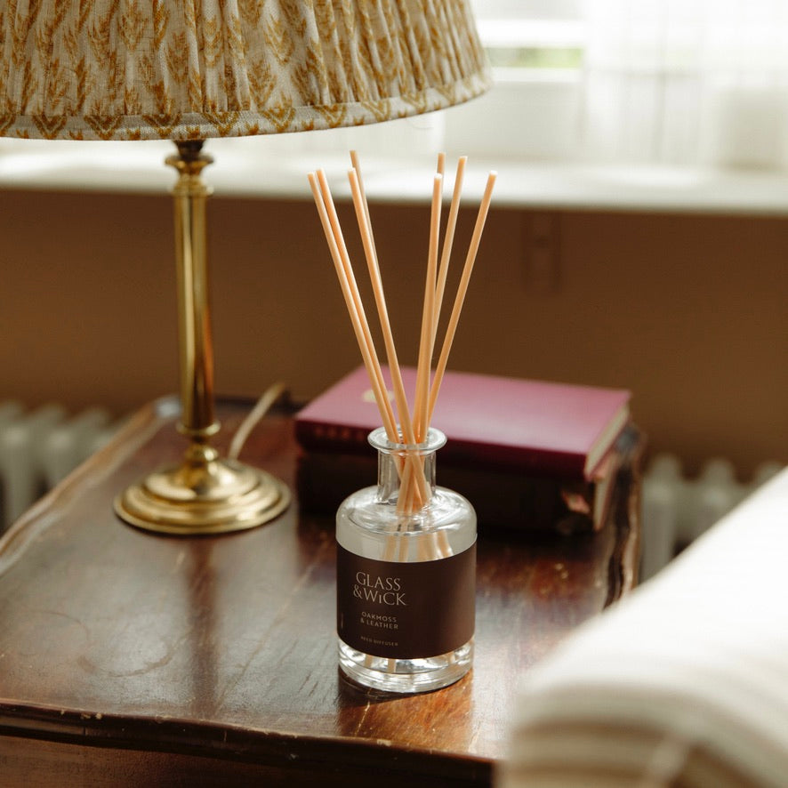 luxury masculine leather reed diffuser