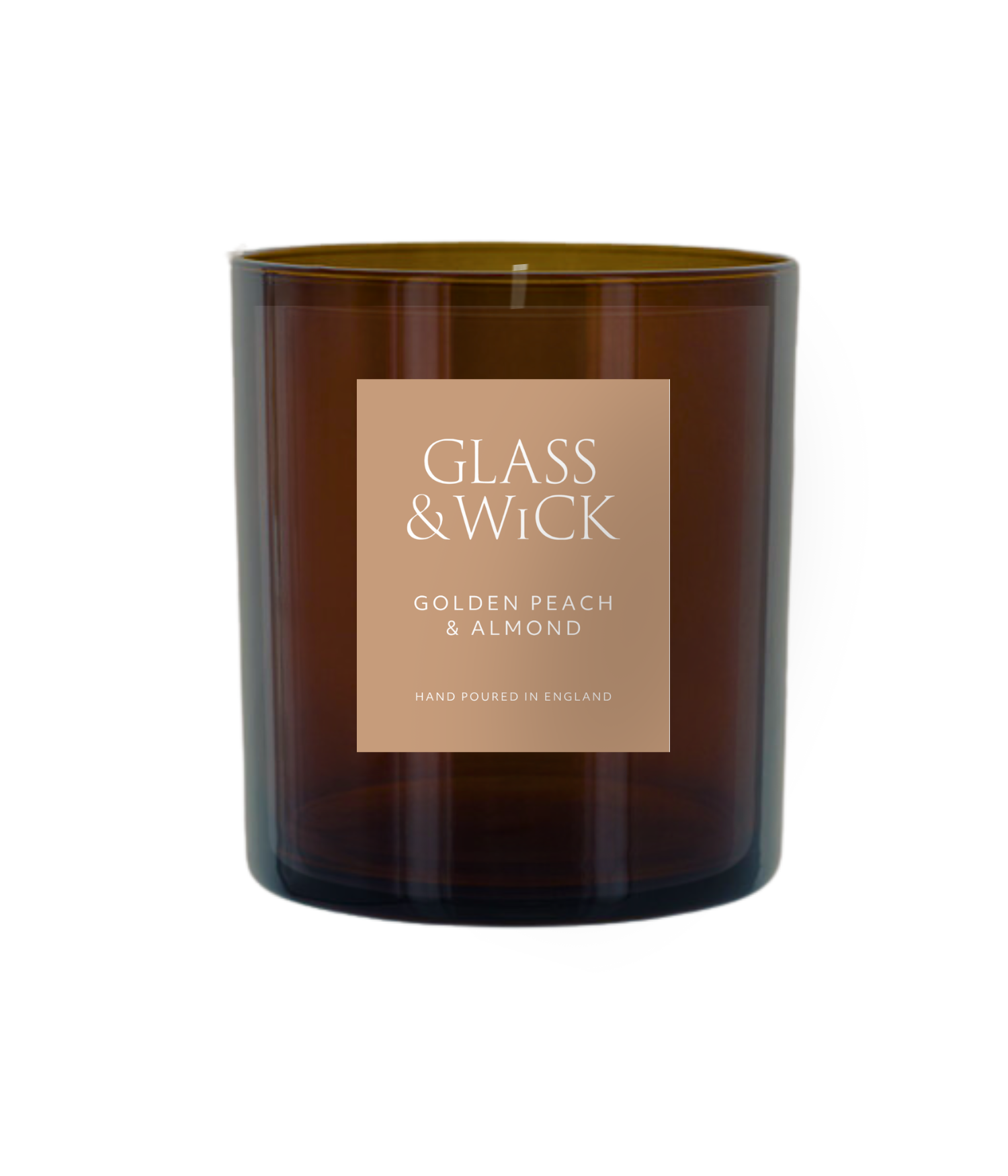 Golden Peach & Almond Amber Candle