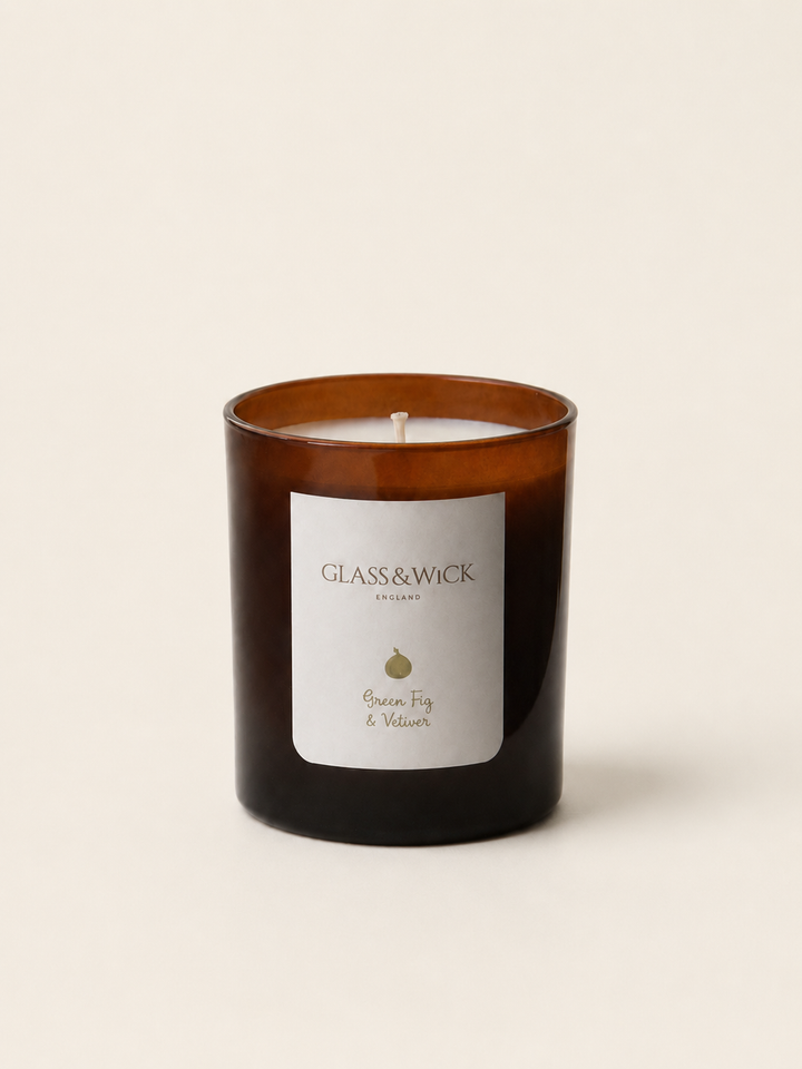 Green Fig &amp; Vetiver Amber Candle