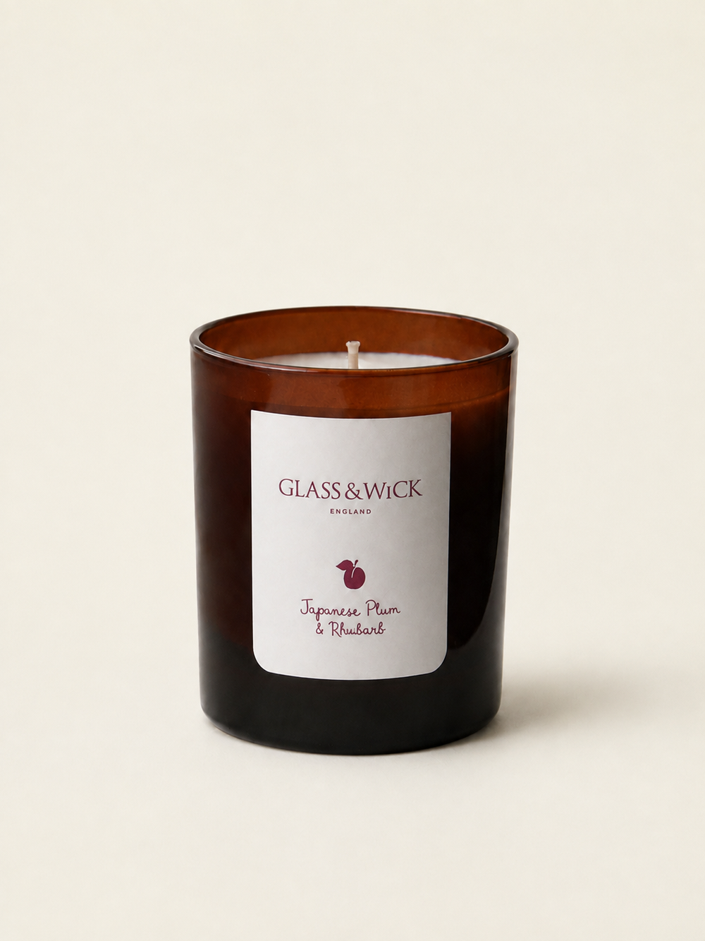 plum & rhubarb scented candle