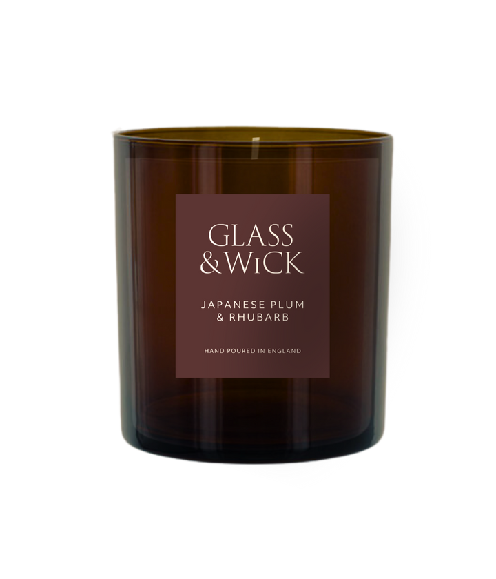 Japanese Plum &amp; Rhubarb Amber Candle