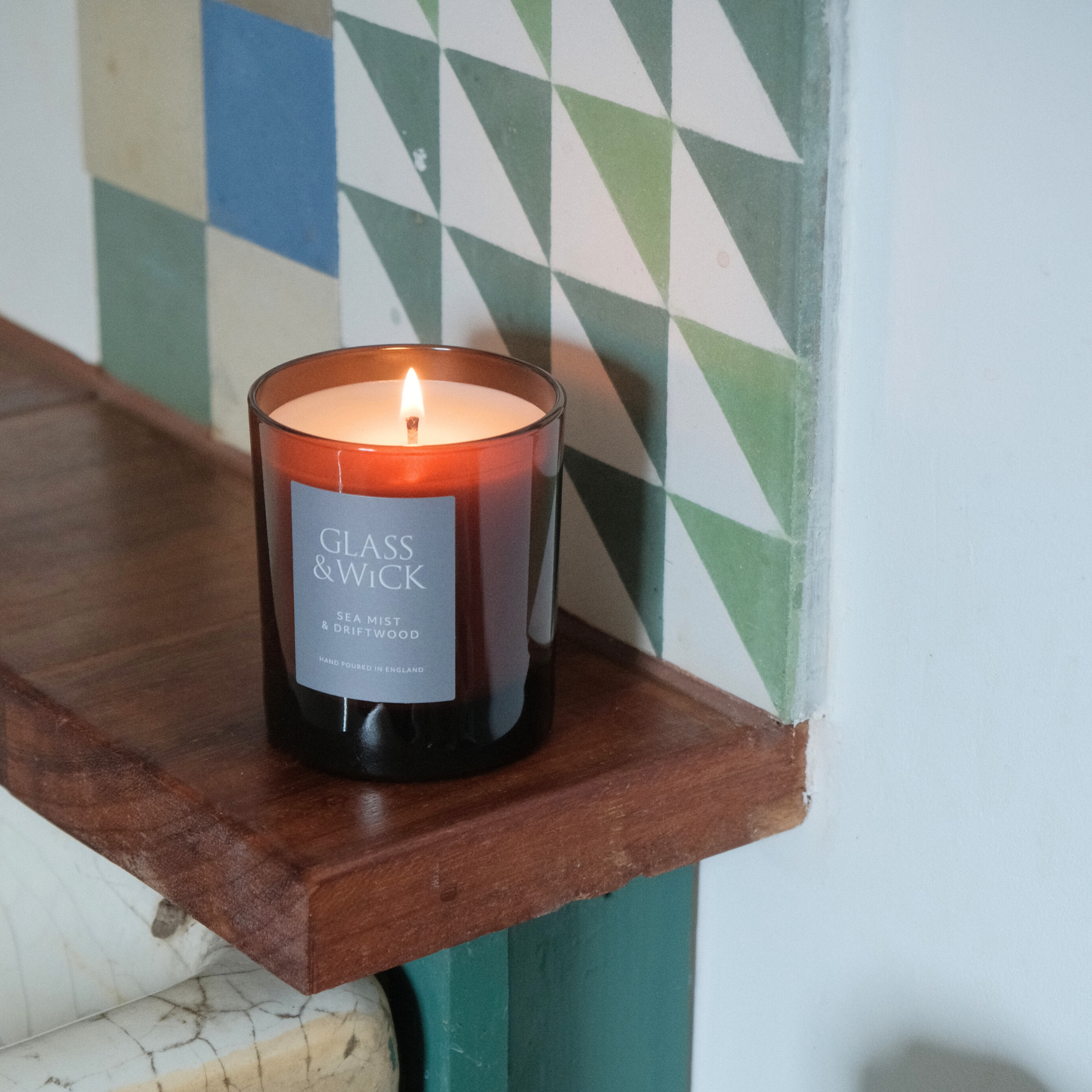 Sea Mist & Driftwood Amber Candle
