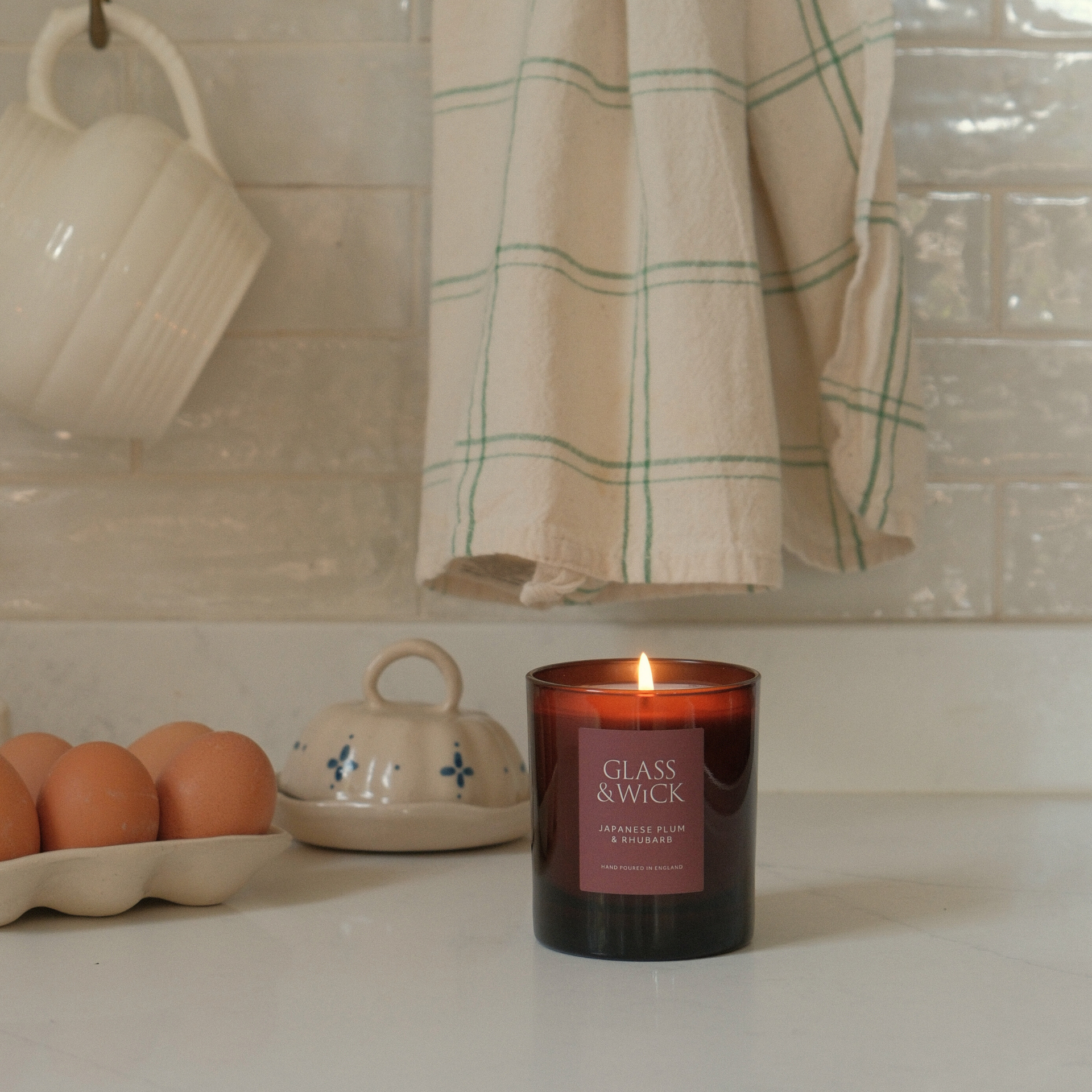 Japanese Plum & Rhubarb Scented Candle