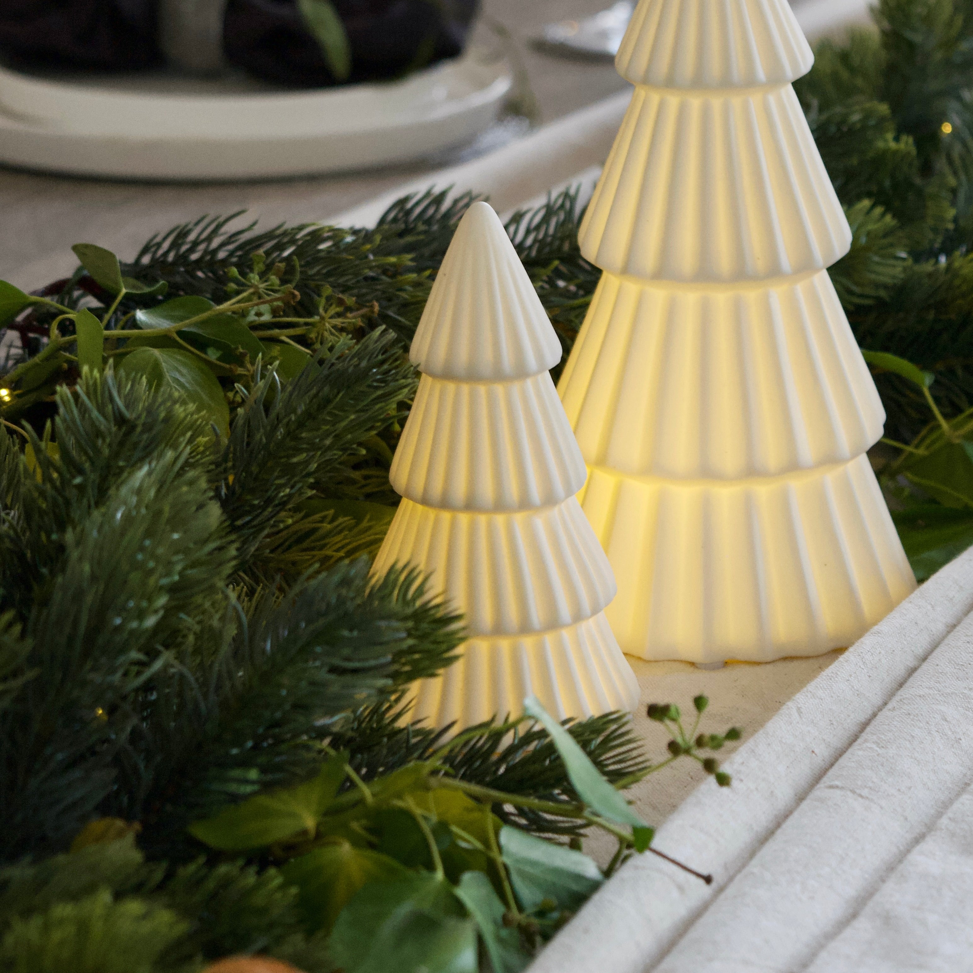 Small Ceramic Christmas Tree - LED